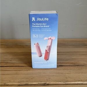 Jisulife Handheld Pink Mini 3in1 Hand Fan is a portable USB